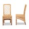 Baxton Studio Moscow Modern Bohemian Natural Brown Rattan and Walnut Brown Mahogany Wood 2Piece Dining Chair Set 211-2PC-12764-ZORO - alternate 4